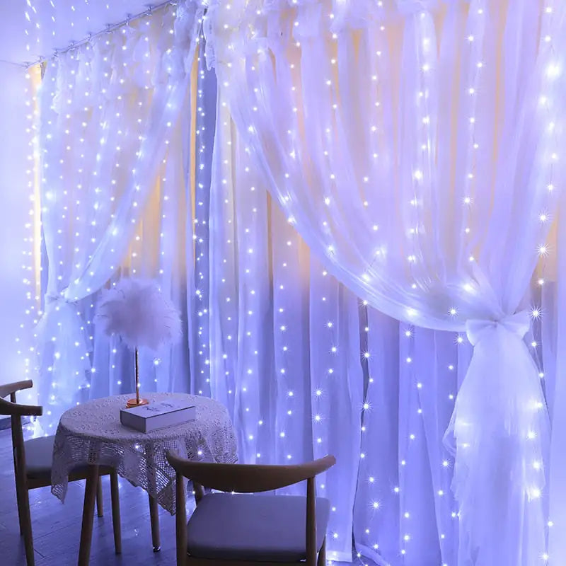 Christmas Curtain Lights - Festive Holiday Lights for Window & Home Decor