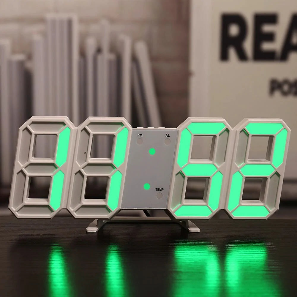 Reloj de pared digital LED 3D para decoración del hogar