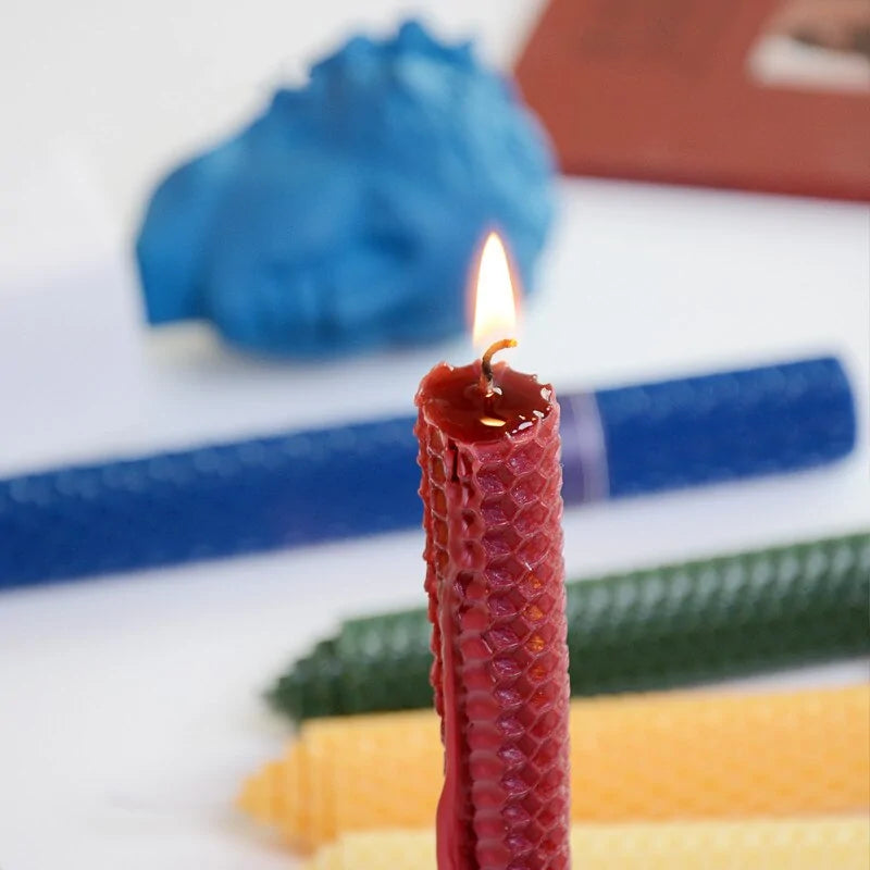 2pcs Nordic Beeswax Candles – Natural Handmade Home Decor