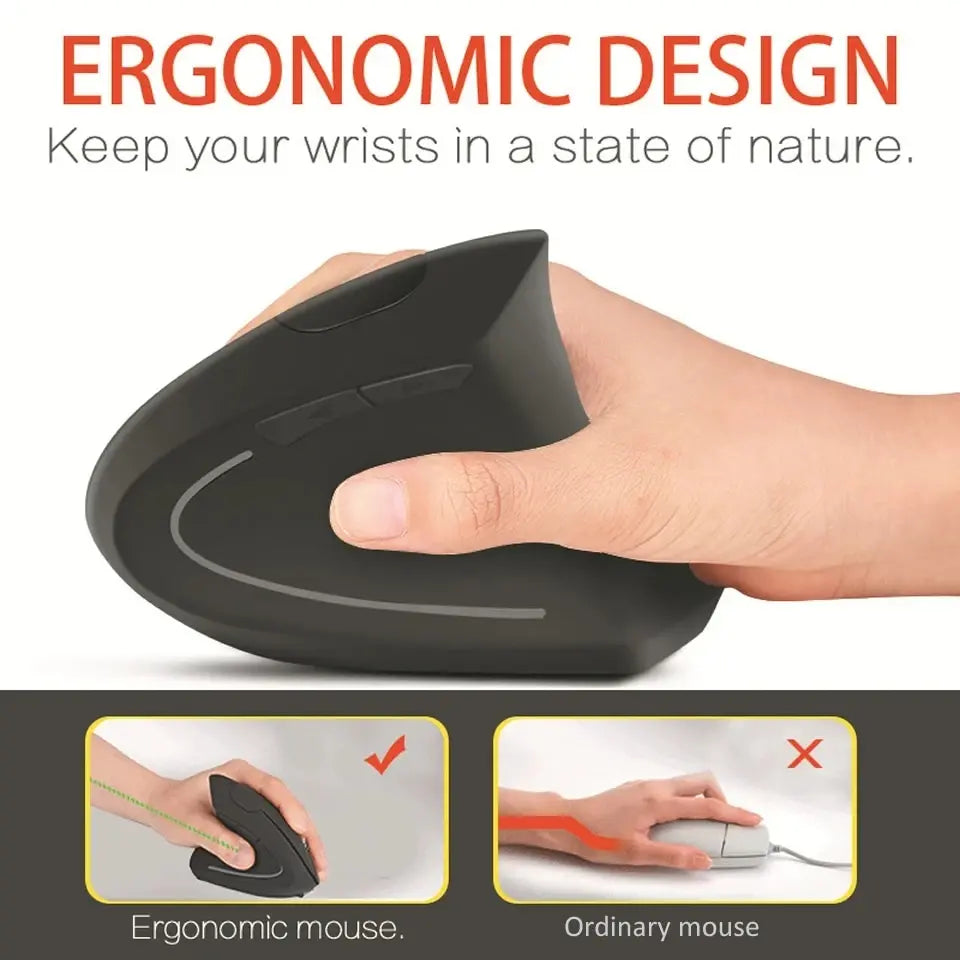 Ergonomic Wireless Mouse design comparison with ordinary mouse