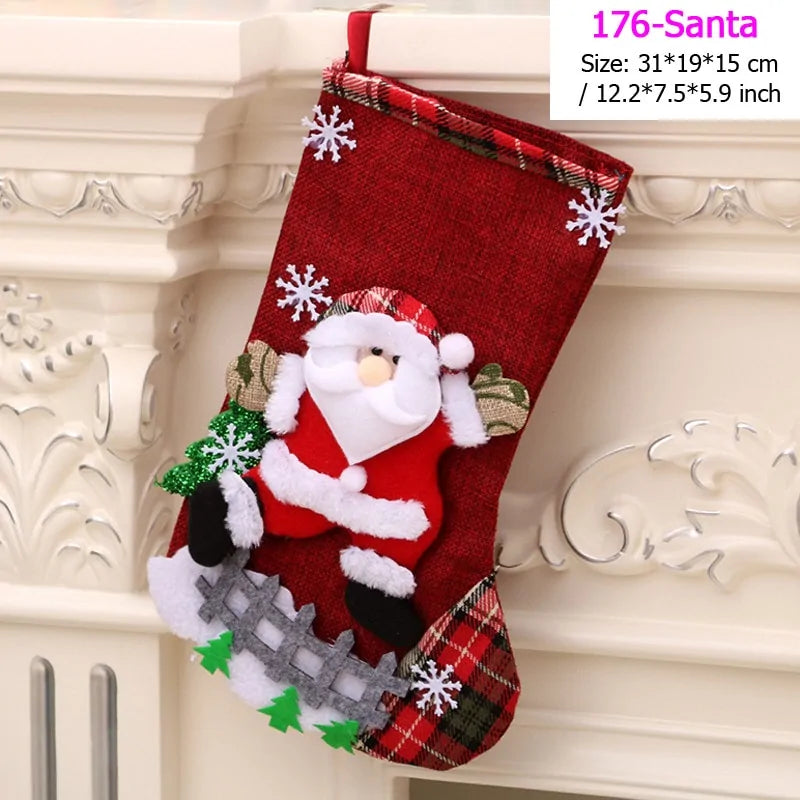 Santa Snowman Pendant Christmas Stockings Ornaments