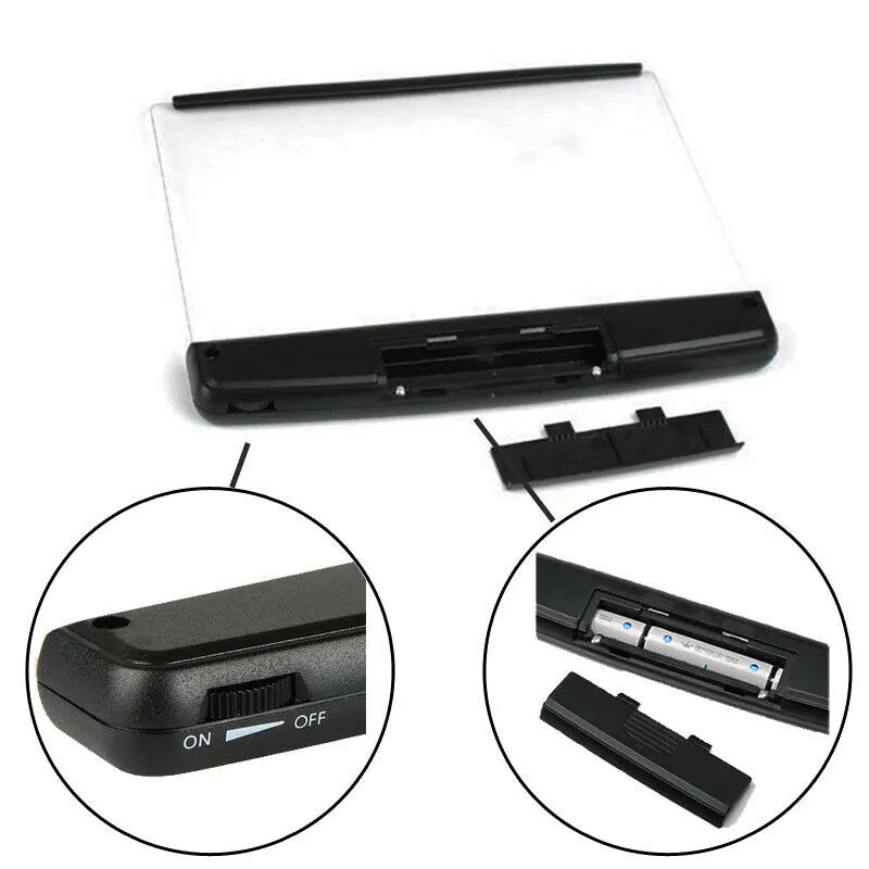 Portable Ultra-thin Flat Plate Panel Reading Light – Compact & Adjustable