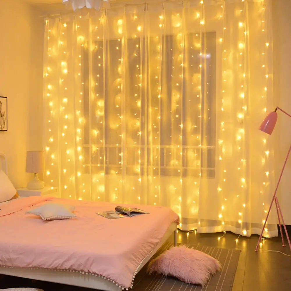 Christmas Curtain Lights - Festive Holiday Lights for Window & Home Decor