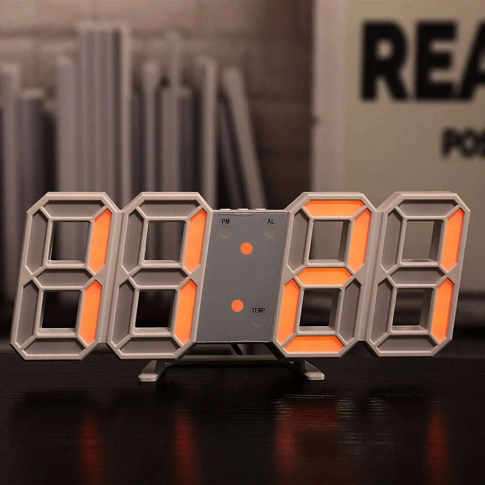 Reloj de pared digital LED 3D para decoración del hogar