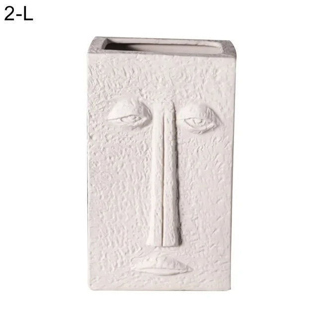 Human Face Expression Ceramic Plant Pots - Nordic Boho Minimalist Decor
