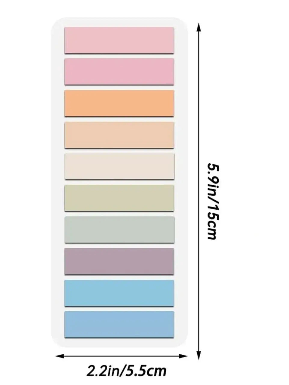 Chic Morandi Office Set with 200 Sheets – Fluorescent Index Tabs & Page Markers