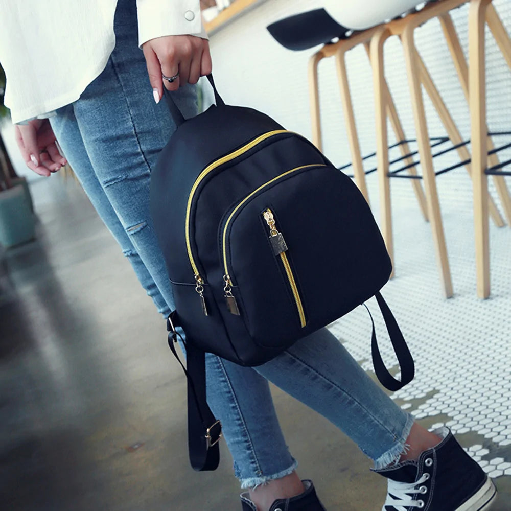 Black School Travel Mini Backpack