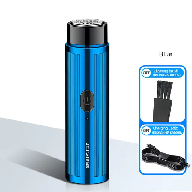 Portable Men's Electric Shaver, blue details