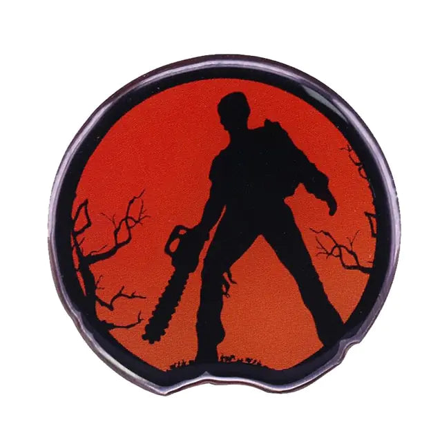 Horror Movie Theme Badges - Spooky Fashion Pins for Horror Fans