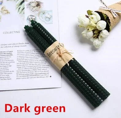 2pcs Nordic Beeswax Candles – Natural Handmade Home Decor