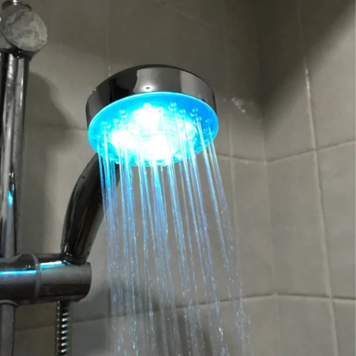 LED Color Changing Showerhead, Blue LED Light