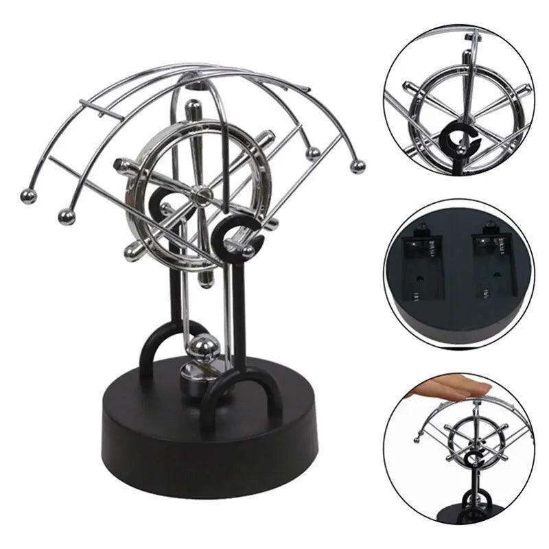 Miniature Newton Pendulum Physics Decor - Fun Science Desk Ornament