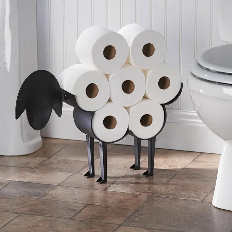 Portarrollos de papel higiénico decorativo con forma de oveja