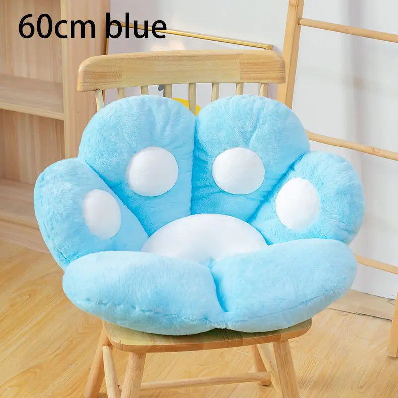 Cat Bear Paw Plush Seat Cushion – Super Soft Stuffed Floor Pillow for Cozy Comfort