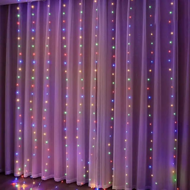 Christmas Curtain Lights - Festive Holiday Lights for Window & Home Decor