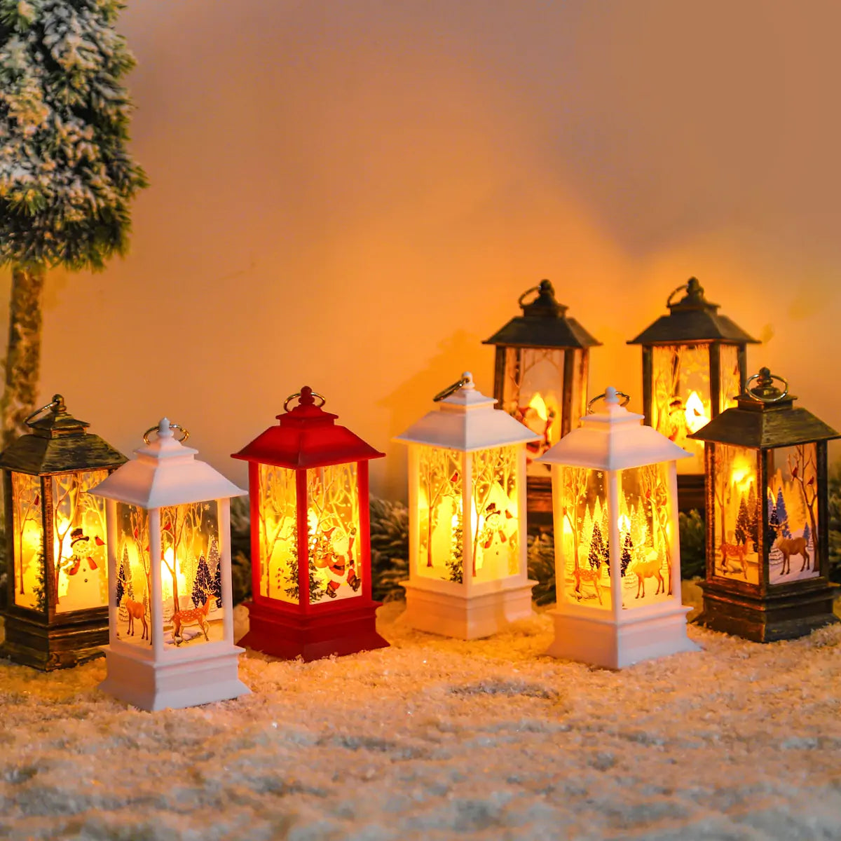 Christmas Lantern Light - Warm LED Glow for Holiday Decor