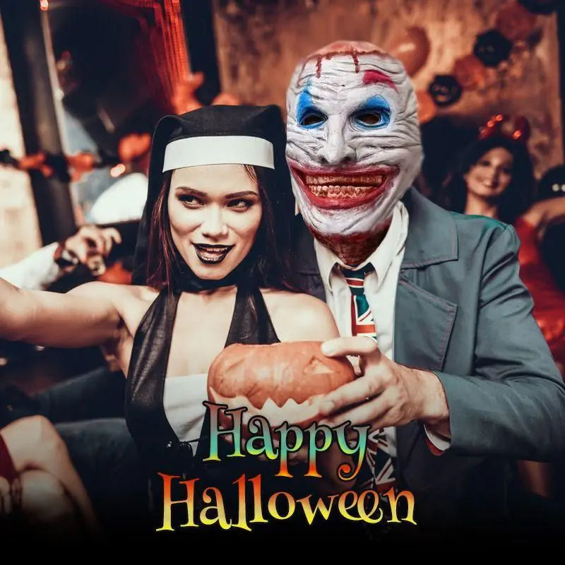 Halloween Scary Bloody Double Face Mask - Creepy, Breathable, Reusable