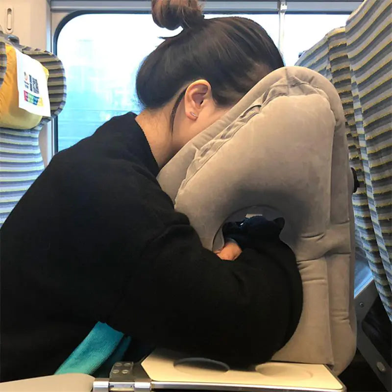 Inflatable Air Cushion Travel Pillow – Neck Support for Travel Comfort