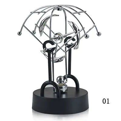 Miniature Newton Pendulum Physics Decor - Fun Science Desk Ornament