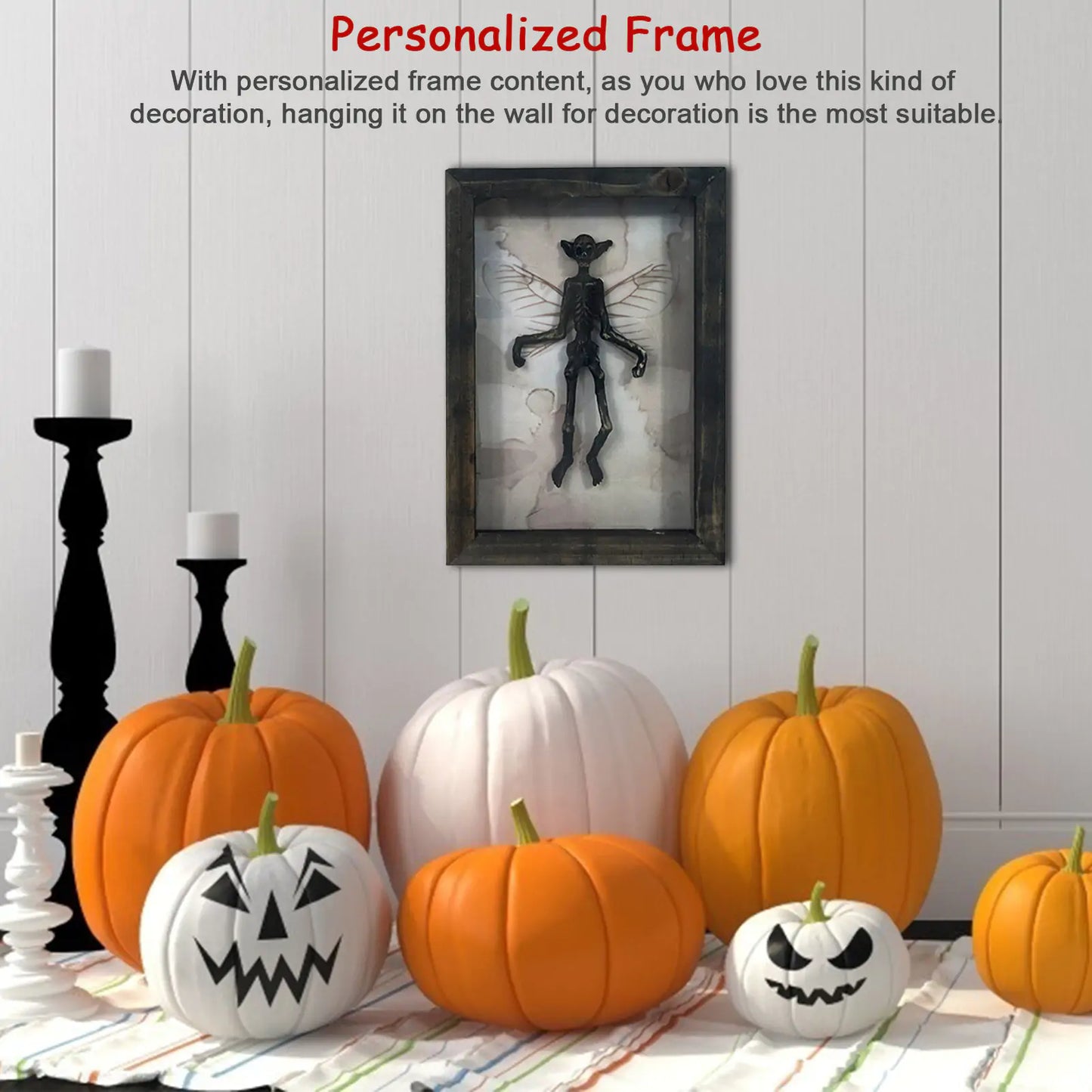 Halloween Goth Fairy Mythical Creature Solid Wooden Photo Frame