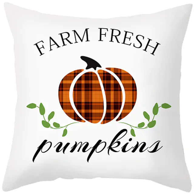 Maple Leaf Pumpkin Fall Pillowcase – Autumn-Themed Home Decor