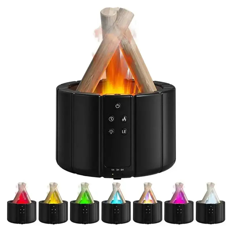 Bonfire Humidifier – Stylish Air Moisturizer with Flickering Fire-Like Light