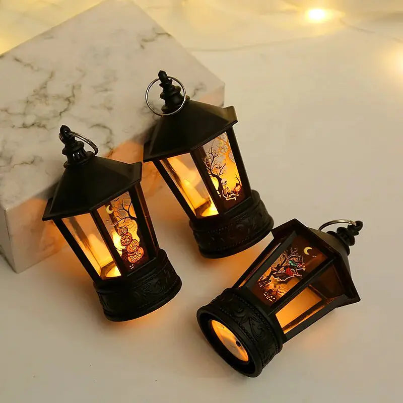 Halloween Lantern Lights with Pumpkins for Spooky Indoor and Outdoor Décor