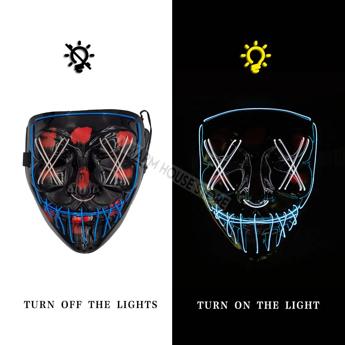 LED Halloween Mask for a Spooky Glowing Halloween Look