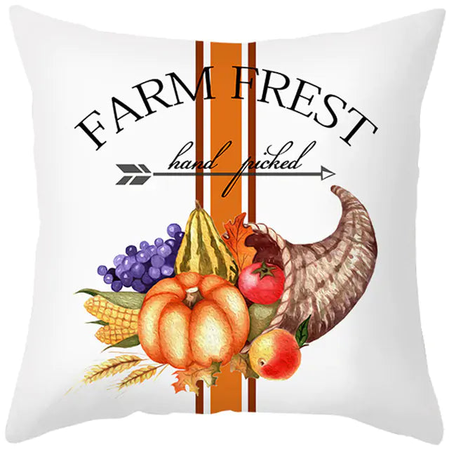 Maple Leaf Pumpkin Fall Pillowcase – Autumn-Themed Home Decor