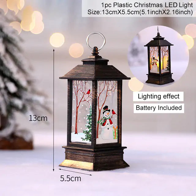 Christmas Lantern Light - Warm LED Glow for Holiday Decor