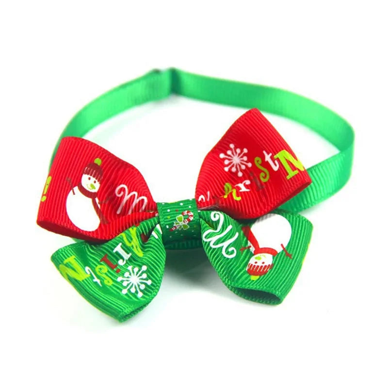 Holiday Pet Bow Collar - Festive and Stylish Accessory for Pets