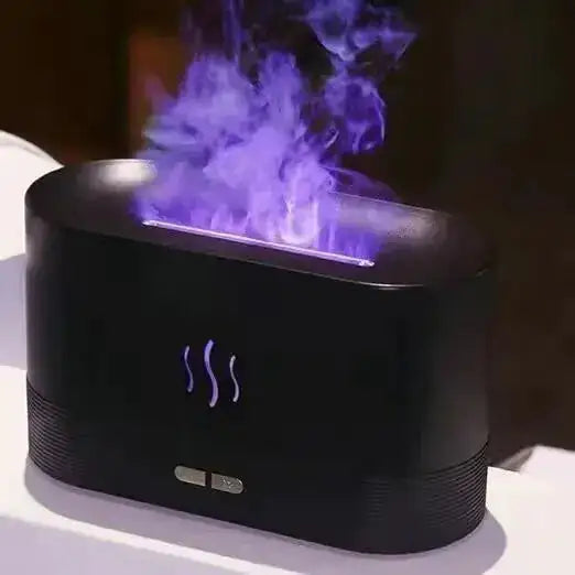 Aroma Diffuser Humidifier – Ultrasonic Air Humidifier with LED Flame Lighting