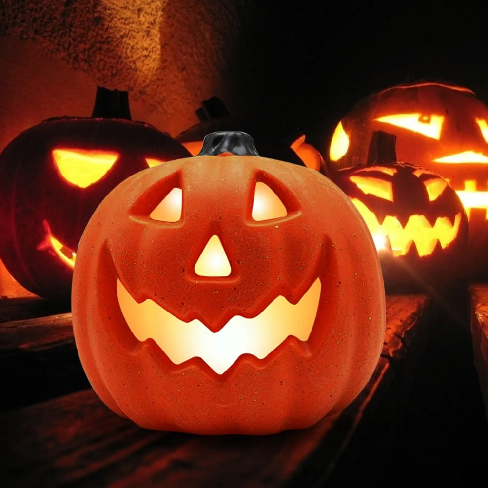 LED Pumpkin Lantern Night Light – Halloween Decor with Warm Glow
