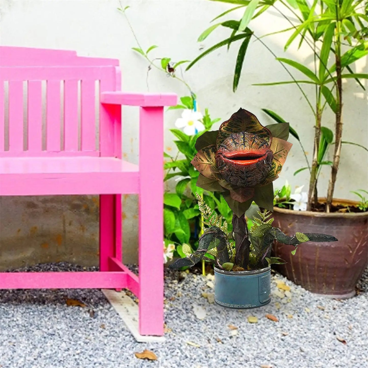 Realistic Piranha Plant Halloween Garden Decor – Creepy Outdoor Decoration