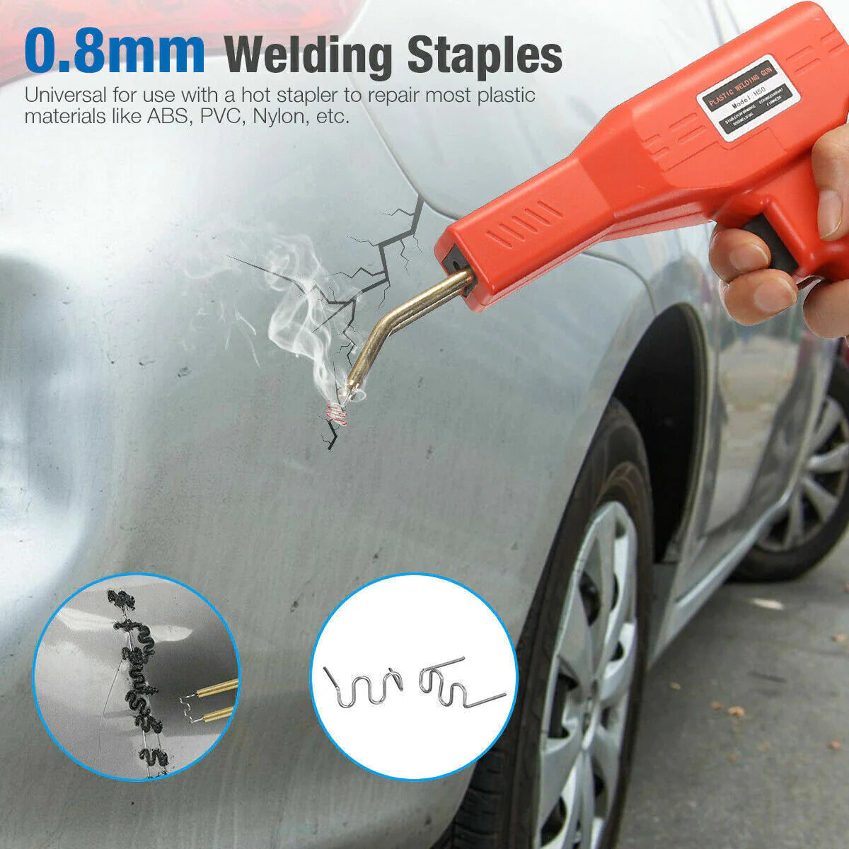 500PCS Hot Stapler Staples Repair Kit – For Plastic Welder Gun, Car Bumper & Fender