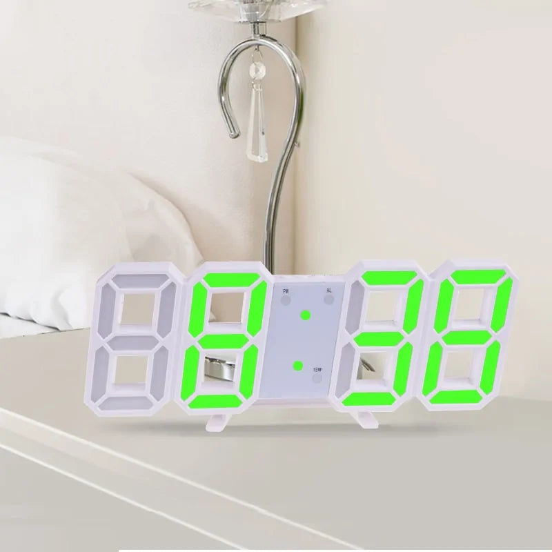 Reloj de pared digital LED 3D para decoración del hogar