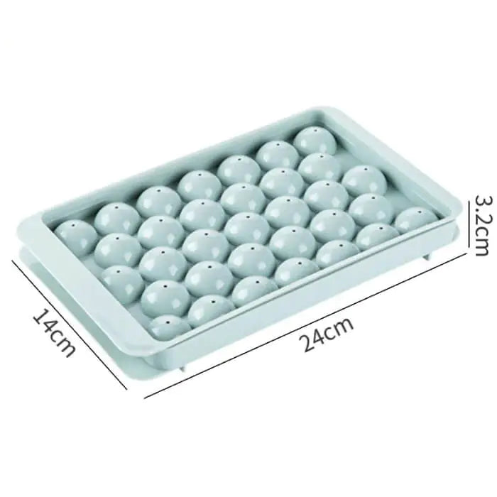 Round Ice Ball Mold, blue size chart