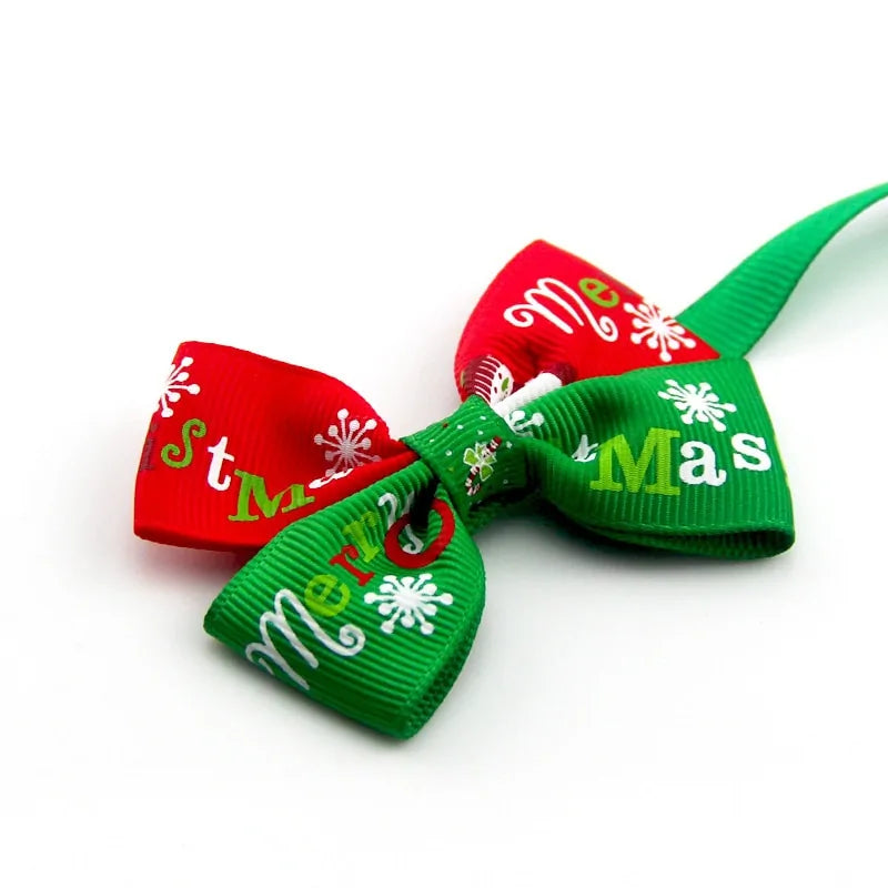 Holiday Pet Bow Collar - Festive and Stylish Accessory for Pets