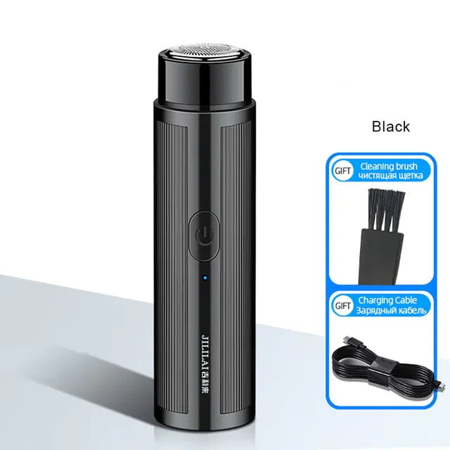 Portable Men's Electric Shaver, black details