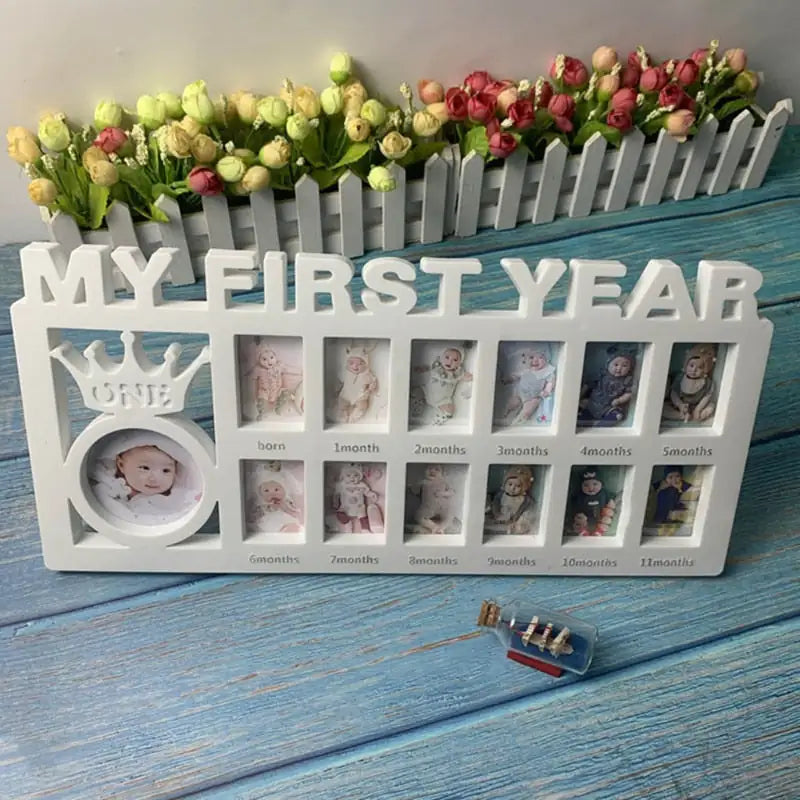 Unisex Baby First Year Picture Frame – Timeless Keepsake for Precious Memories
