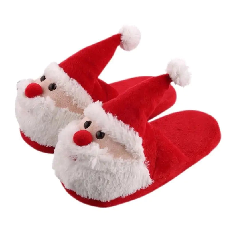 Christmas Santa Claus Closed Toe Home Floor Slippers - Cozy & Festive Comfort