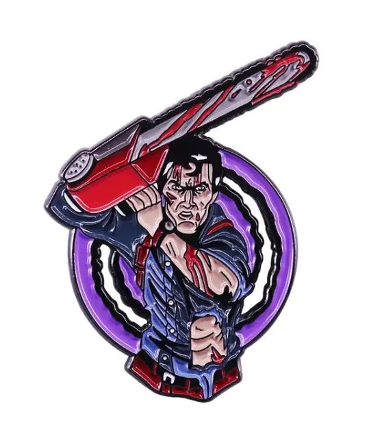 Horror Movie Theme Badges - Spooky Fashion Pins for Horror Fans