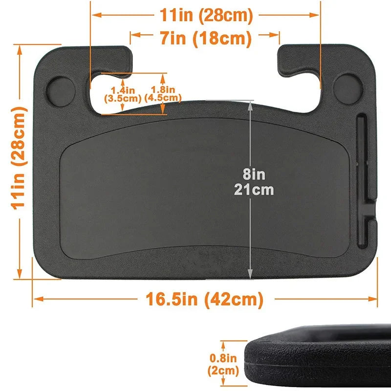 Car Steering Wheel Tray size details