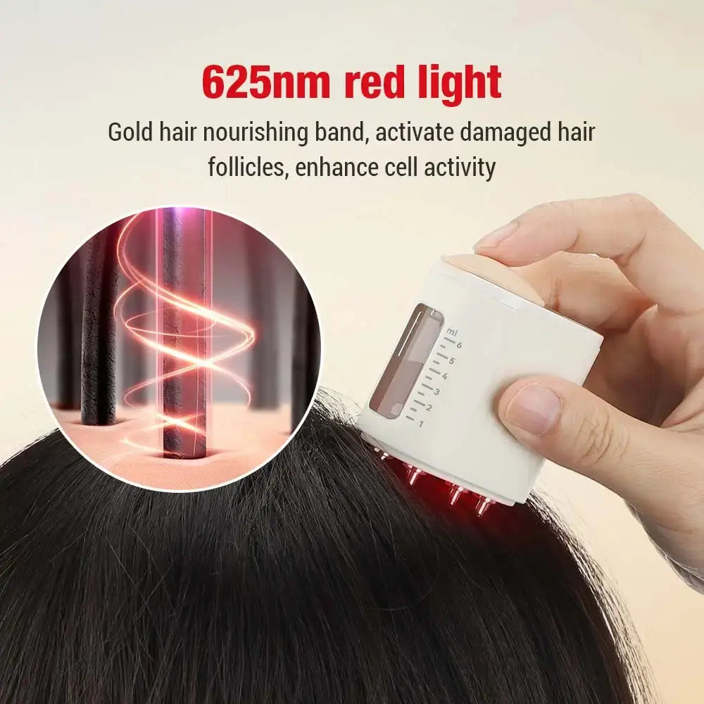 Microcurrent Scalp Massager, red light feature