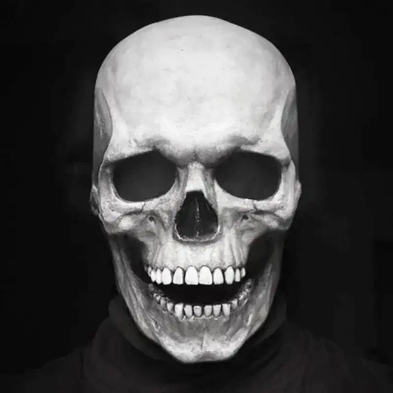 Movable Jaw Realistic Full Head Skull Mask – Ultimate Halloween Haunt
