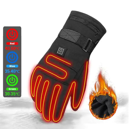 Heated Snow Gloves with Smart Heating Technology for Winter Sports & Outdoor Activities