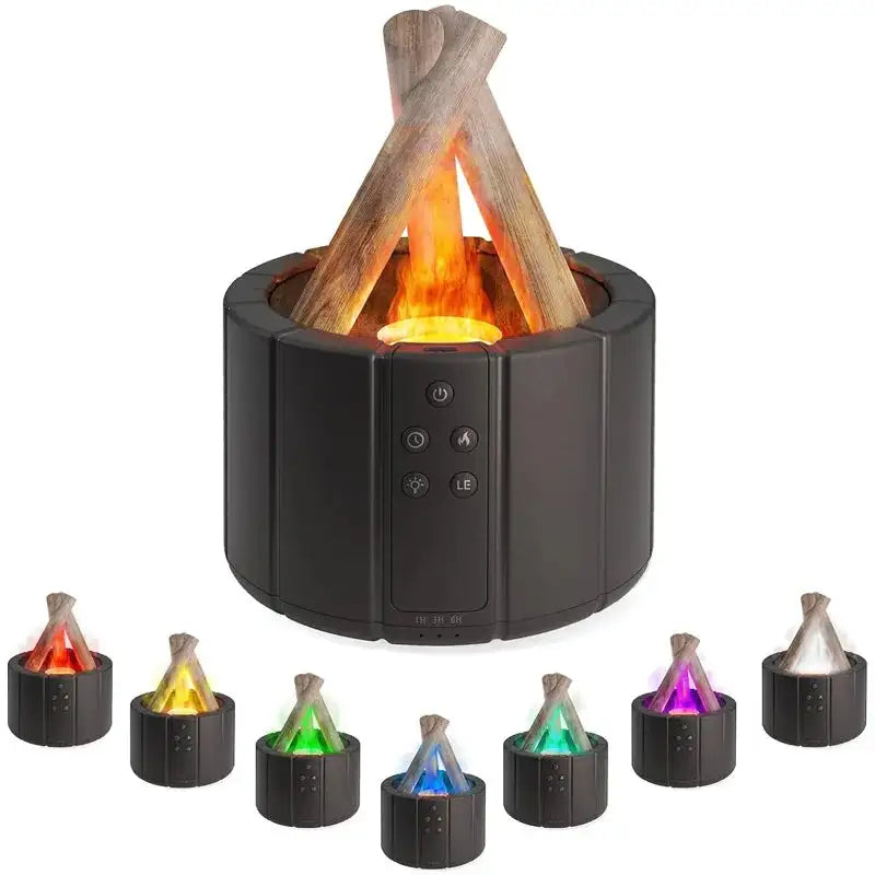 Bonfire Humidifier – Stylish Air Moisturizer with Flickering Fire-Like Light