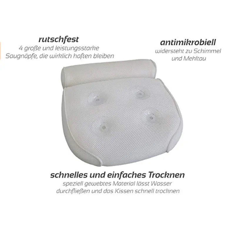 3D Mesh Spa Bath Tub Pillow with Suction Cups – Ultimate Relaxation & Comfort