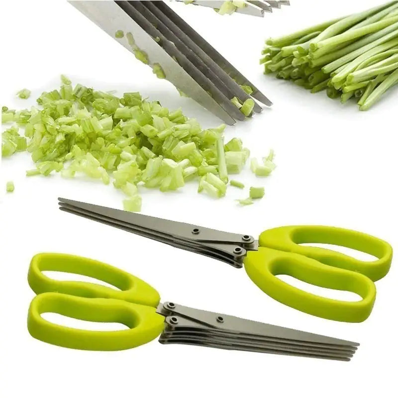 cutting herbs using Multi Blade Kitchen Scissors