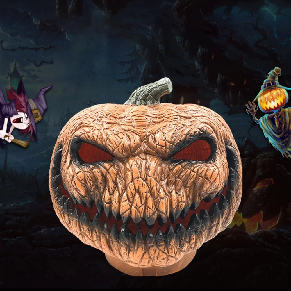 Evil Pumpkin Halloween Party Lamp with Haunting Glow